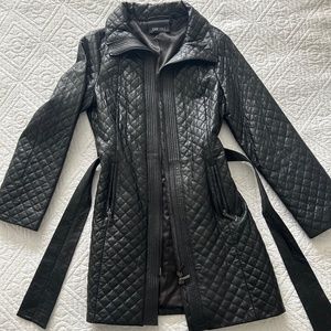 John Carlisle Quilted Leather Coat